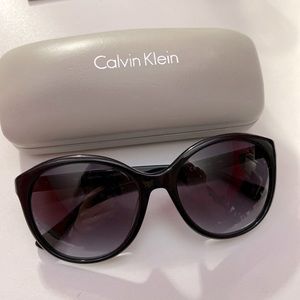 Calvin Klein black sunglasses with case